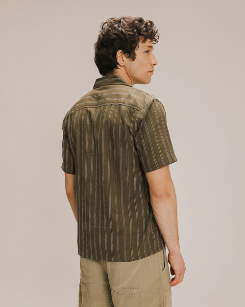 Camisa Relaxed Verde Rayas